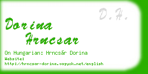 dorina hrncsar business card