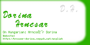 dorina hrncsar business card